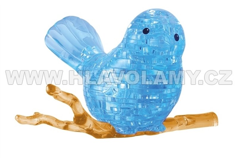 3D Crystal puzzle - Ptáček modrý