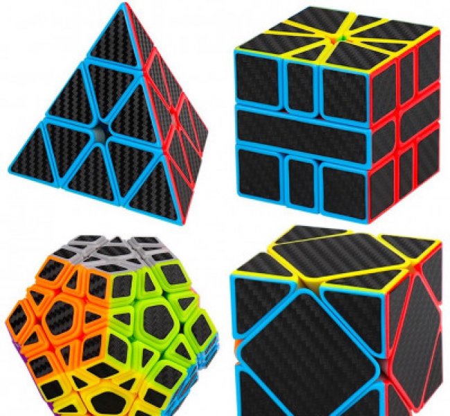 Rubikova kostka Dárkový 4-set různé druhy MEILONG černý