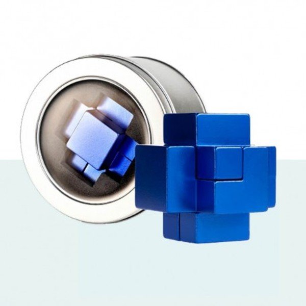 Kovový hlavolam Fortress modrý - Metal puzzle Fortress blue
