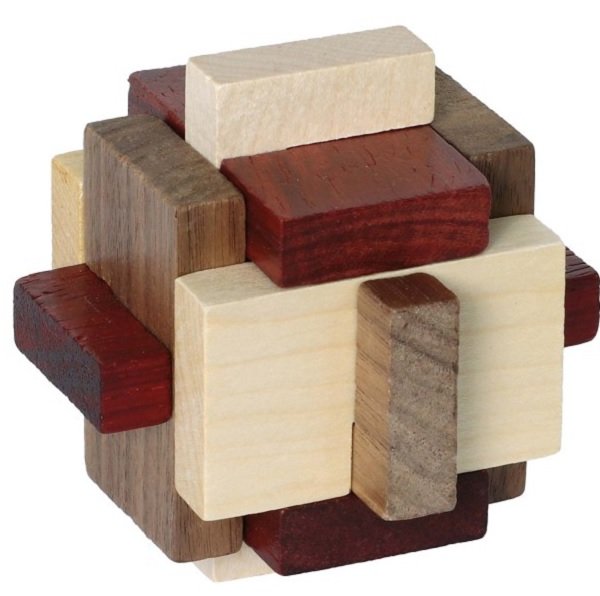 Dřevěný hlavolam Lock-Block Burr puzzle