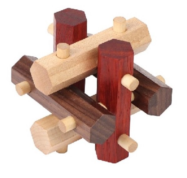 Dřevěný hlavolam Nest-Pin puzzle