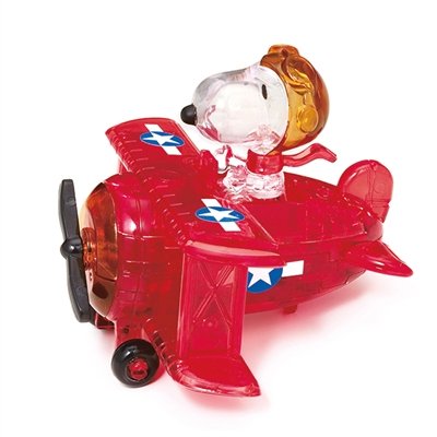 3D Crystal puzzle - Snoopy v letadle