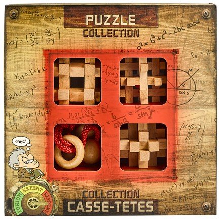 Dřevěné hlavolamy 4 ks - puzzles collection Extreme