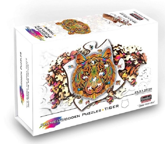 Dřevěné puzzle Tygr 138 dílků - Rainbow Wooden Puzzle Tiger