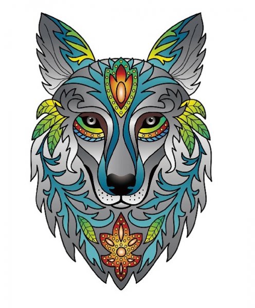 Dřevěné puzzle Vlk 180 dílků - Rainbow Wooden Puzzle Wolf