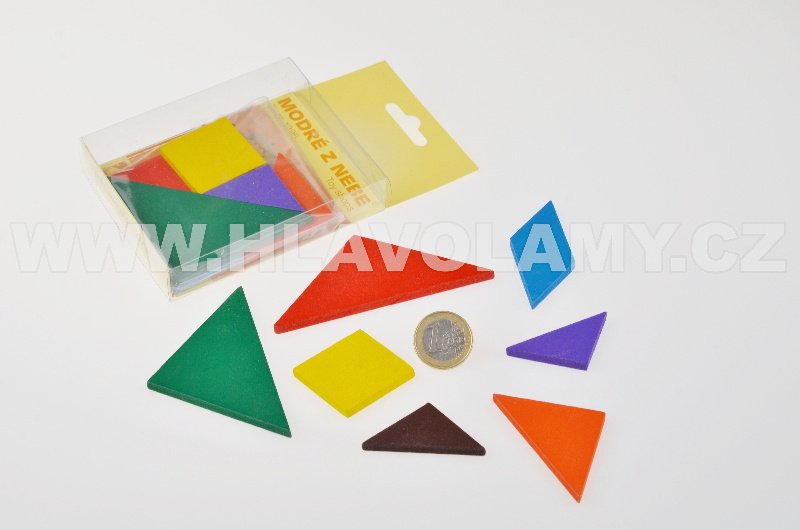 Levný hlavolam Tangram v euroobalu oranžový