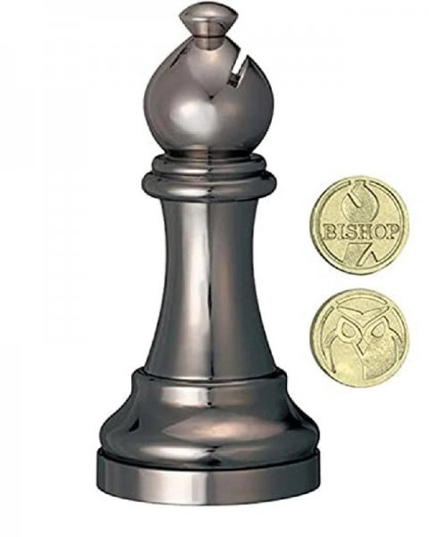 Hlavolam Střelec černá figurka - Black Chess Bishop Hanayama